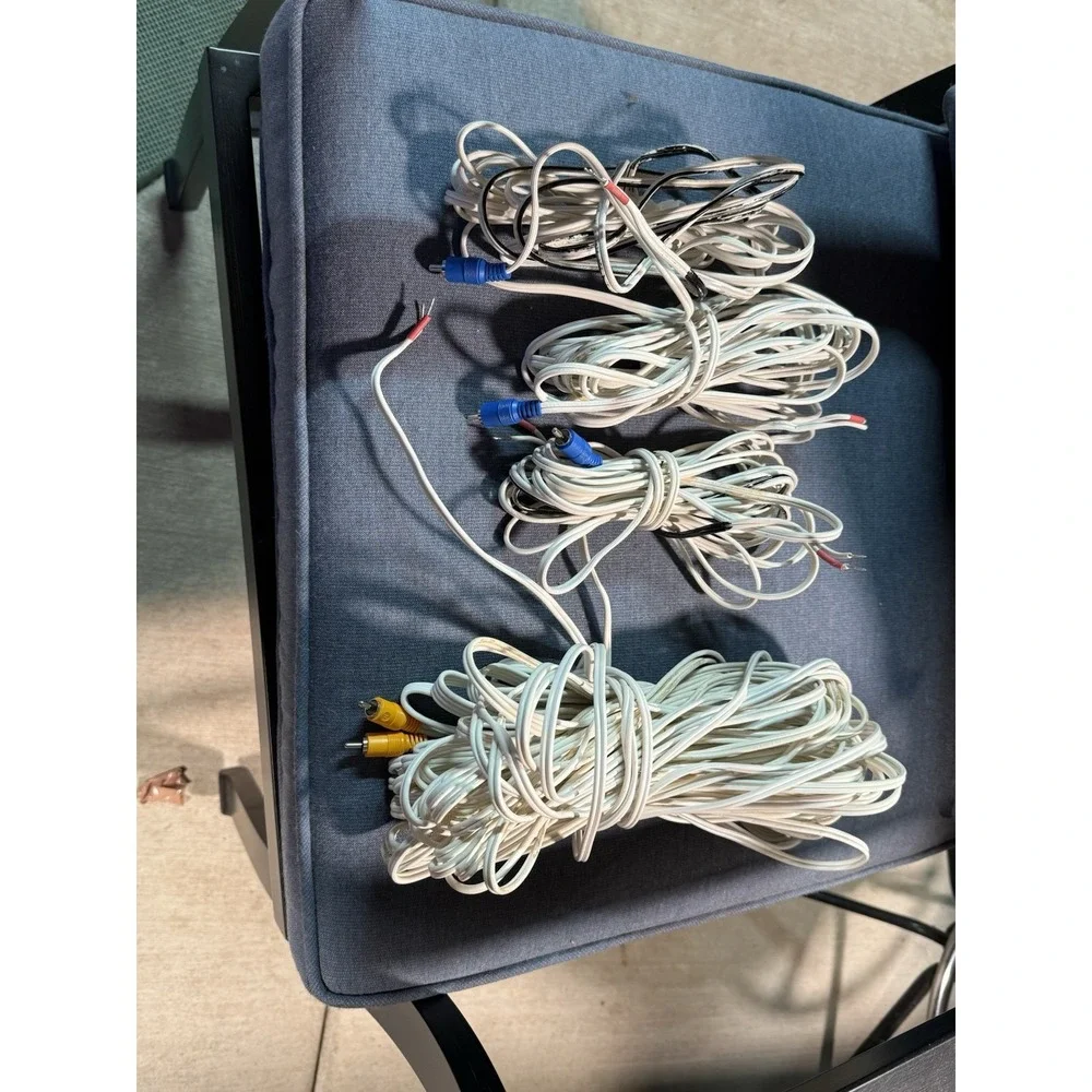 (5) Bose Lifestyle & Acoustimass White Speaker Wires RCA to Bare Wire